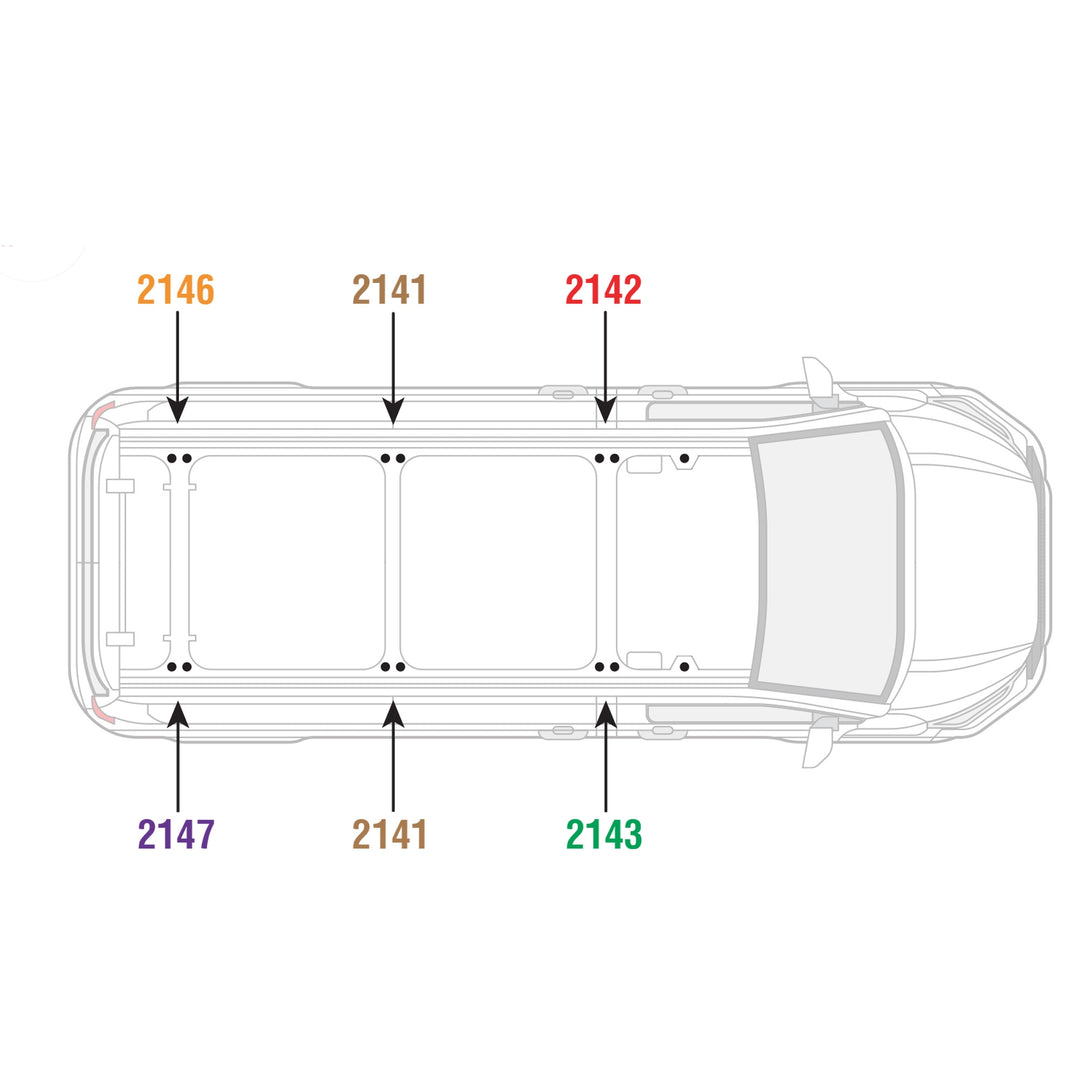 Ford Transit Custom 2023-on | Roof Bars - 3x ULTIBar+ | L2,H1