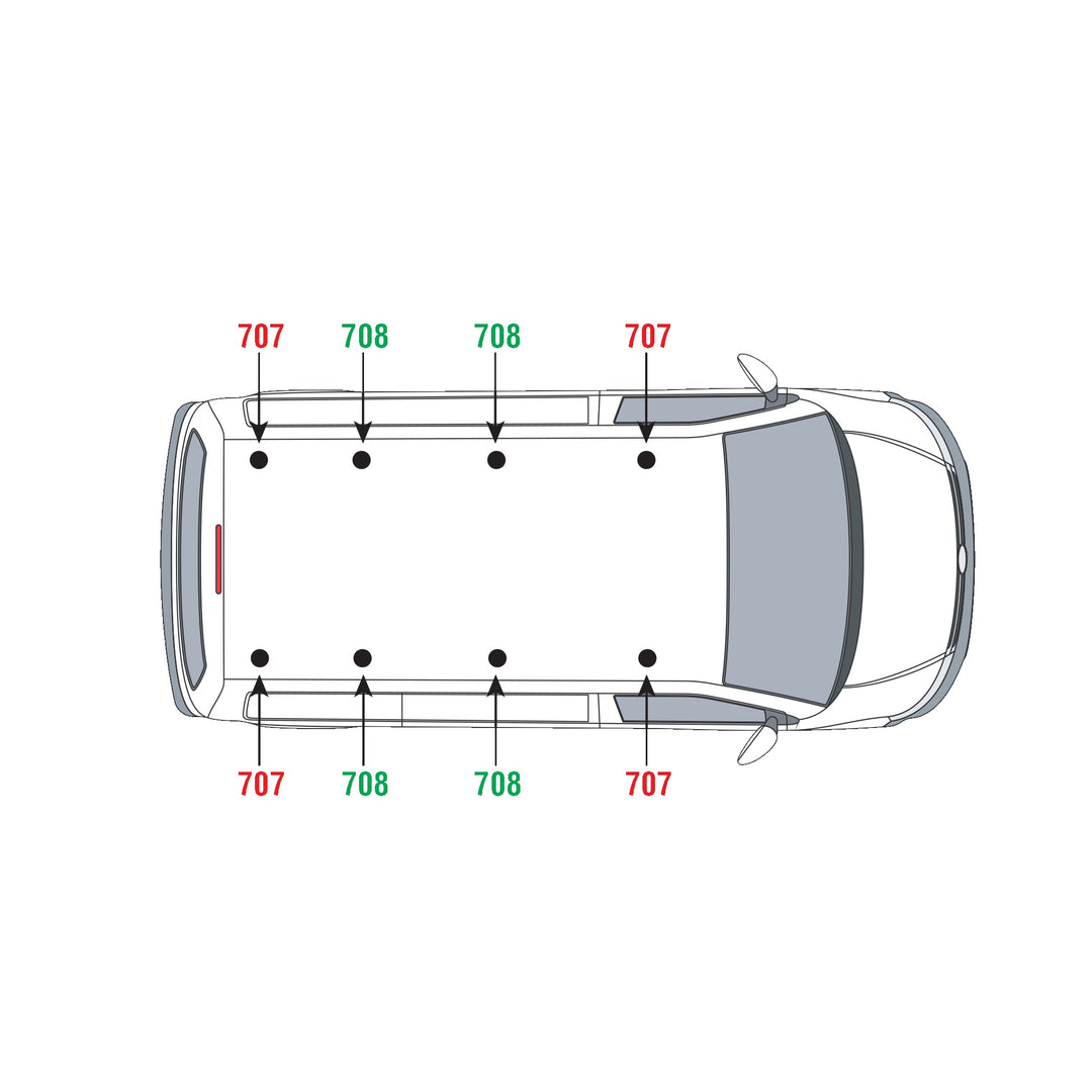 Volkswagen Transporter T6 2015 - 2025 Roof Rack - 6 bar ULTI Rack+